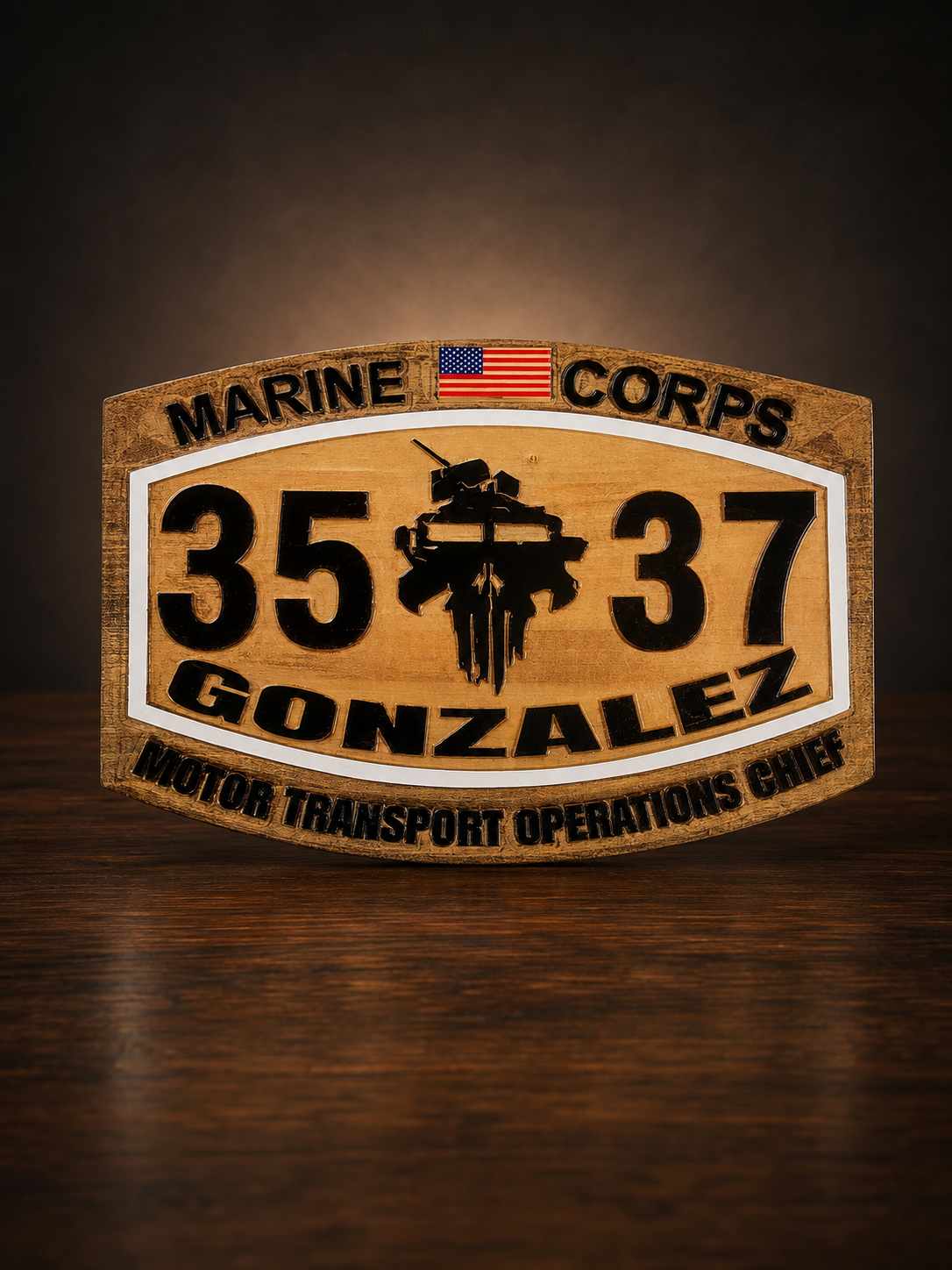 Motor Transport Operations Chief Plaque handcrafted by Figtree Customs